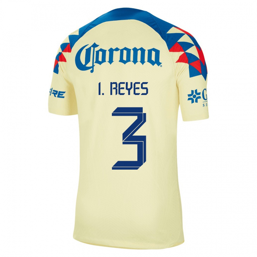 Niño Camiseta Israel Reyes #3 Amarillo 1ª Equipación 2023/24 La Camisa