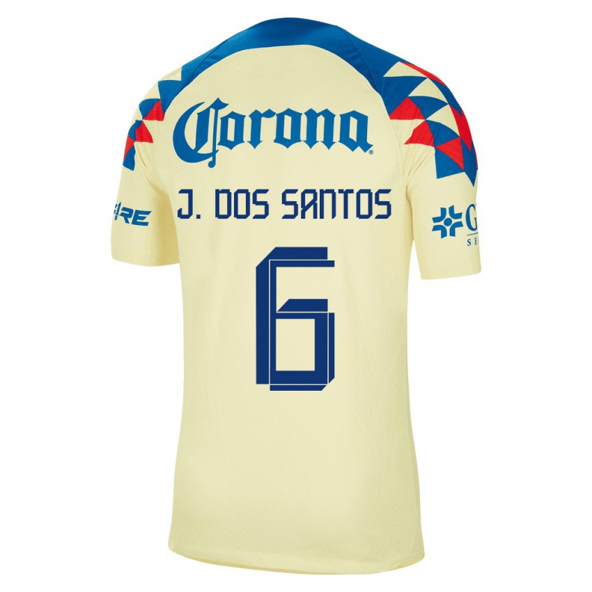 Niño Camiseta Jonathan Dos Santos #6 Amarillo 1ª Equipación 2023/24 La Camisa