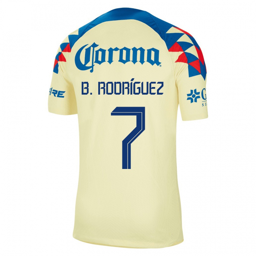 Niño Camiseta Brian Rodríguez #7 Amarillo 1ª Equipación 2023/24 La Camisa