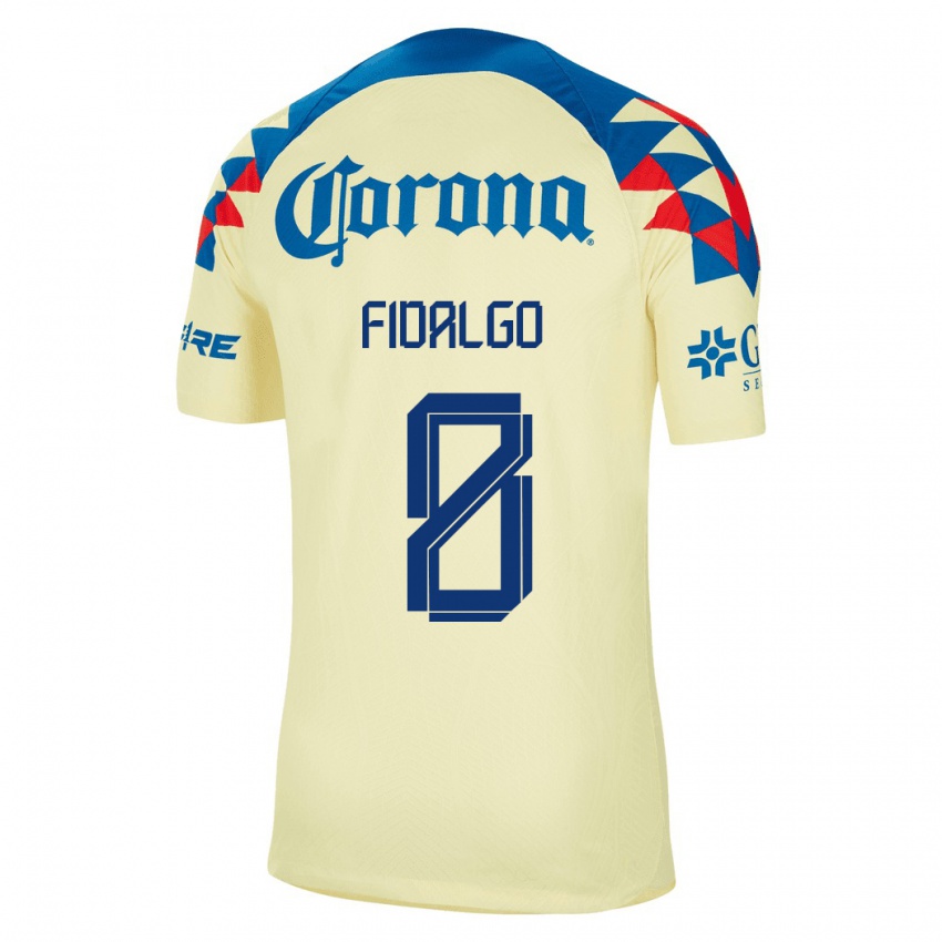 Niño Camiseta Alvaro Fidalgo #8 Amarillo 1ª Equipación 2023/24 La Camisa
