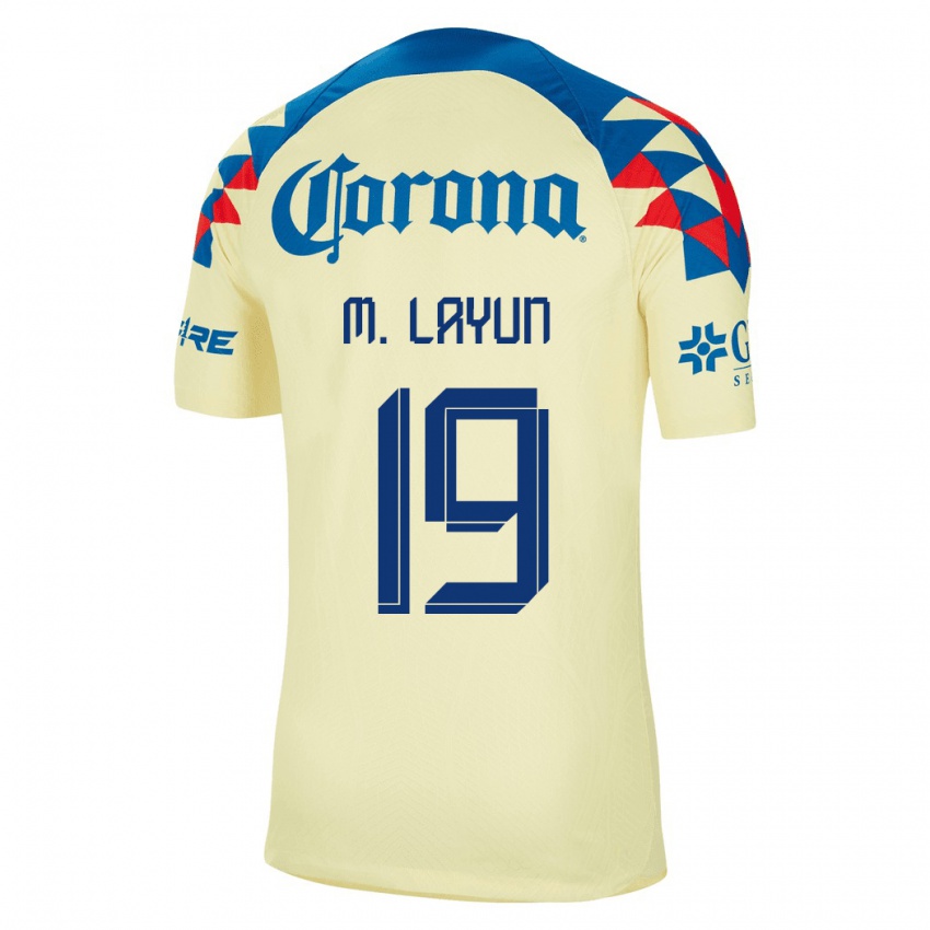 Niño Camiseta Miguel Layun #19 Amarillo 1ª Equipación 2023/24 La Camisa