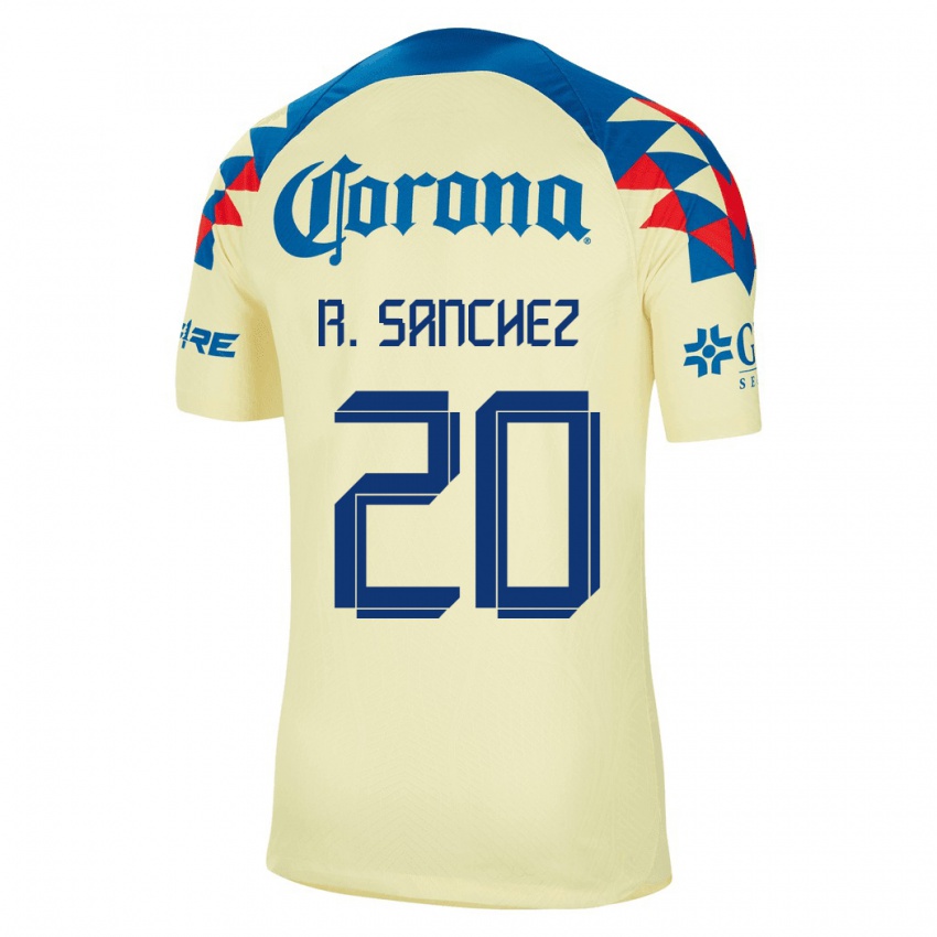 Niño Camiseta Richard Sanchez #20 Amarillo 1ª Equipación 2023/24 La Camisa