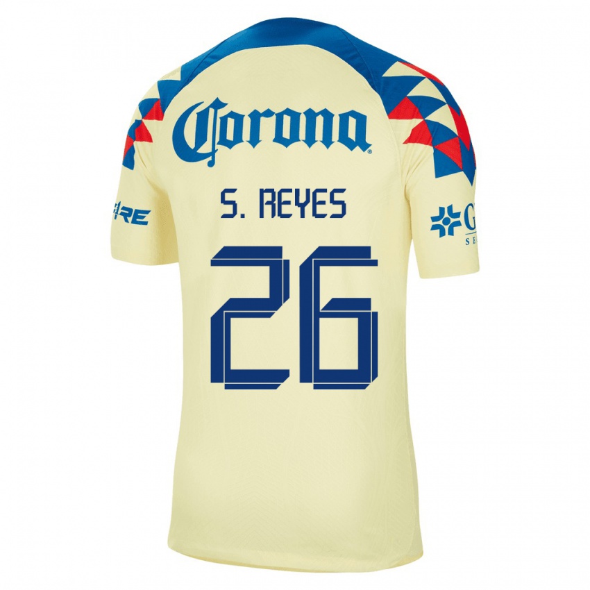 Niño Camiseta Salvador Reyes #26 Amarillo 1ª Equipación 2023/24 La Camisa
