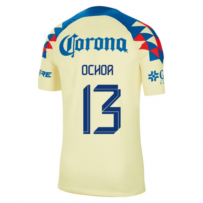 Niño Camiseta Guillermo Ochoa #13 Amarillo 1ª Equipación 2023/24 La Camisa