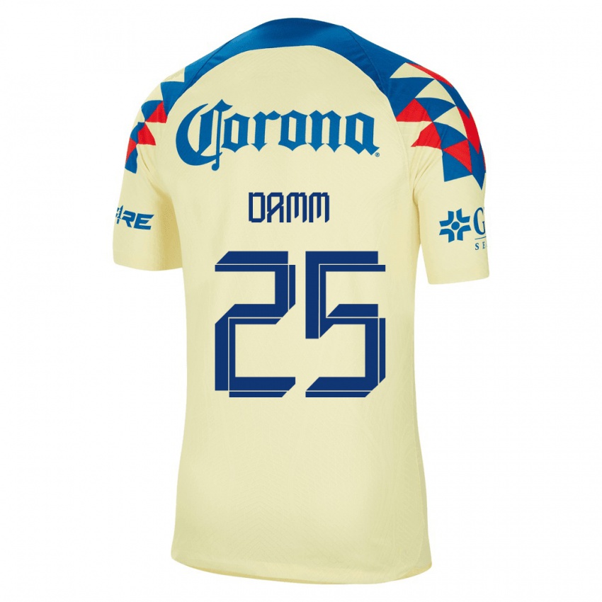 Niño Camiseta Jurgen Damm #25 Amarillo 1ª Equipación 2023/24 La Camisa