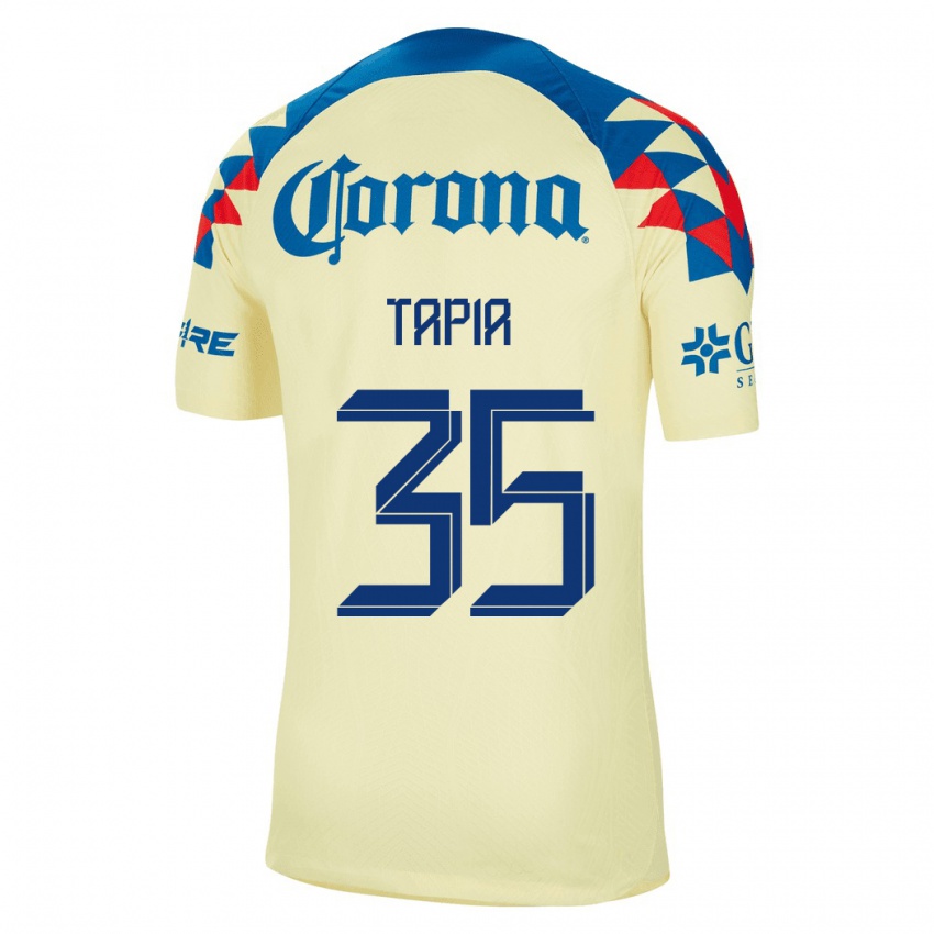 Niño Camiseta Fernando Tapia #35 Amarillo 1ª Equipación 2023/24 La Camisa