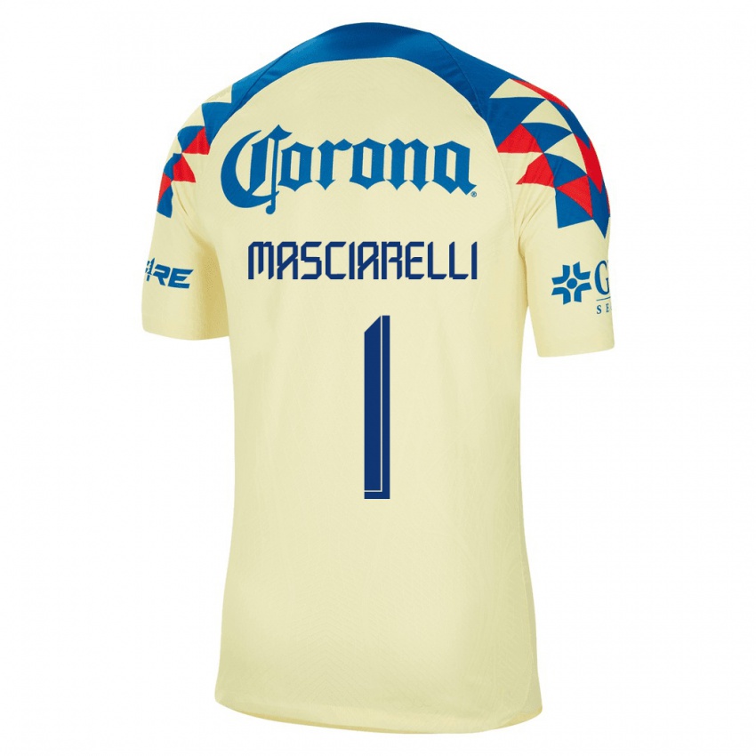 Niño Camiseta Renata Masciarelli #1 Amarillo 1ª Equipación 2023/24 La Camisa