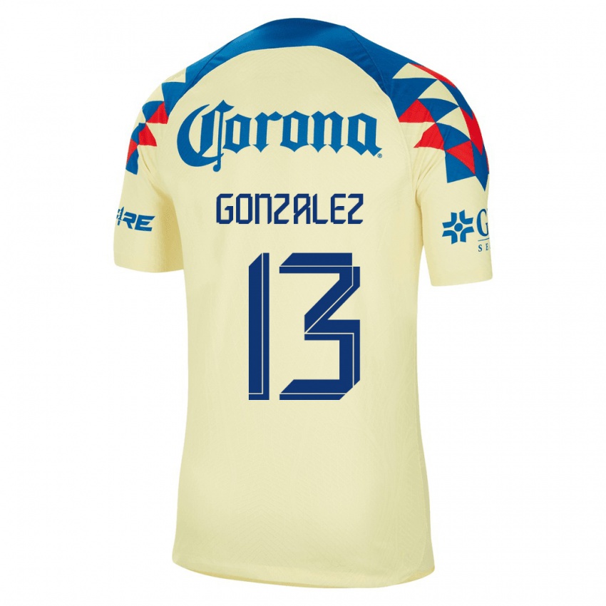 Niño Camiseta Eva Gonzalez #13 Amarillo 1ª Equipación 2023/24 La Camisa