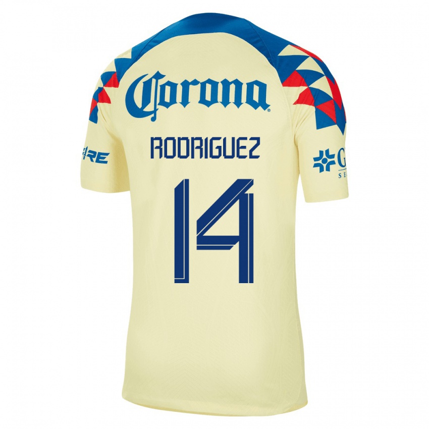 Niño Camiseta Monica Rodriguez #14 Amarillo 1ª Equipación 2023/24 La Camisa