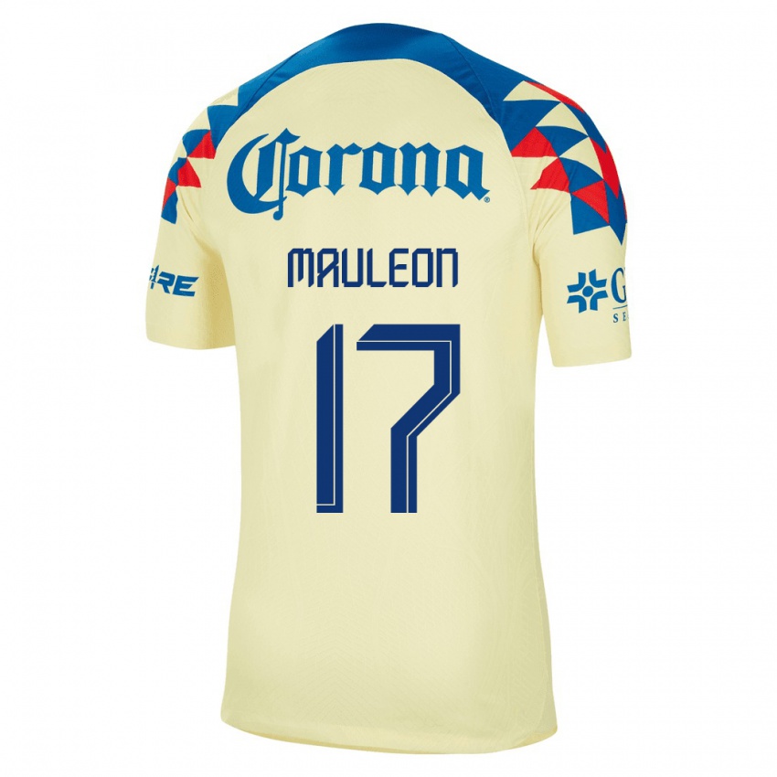 Niño Camiseta Natalia Mauleon #17 Amarillo 1ª Equipación 2023/24 La Camisa