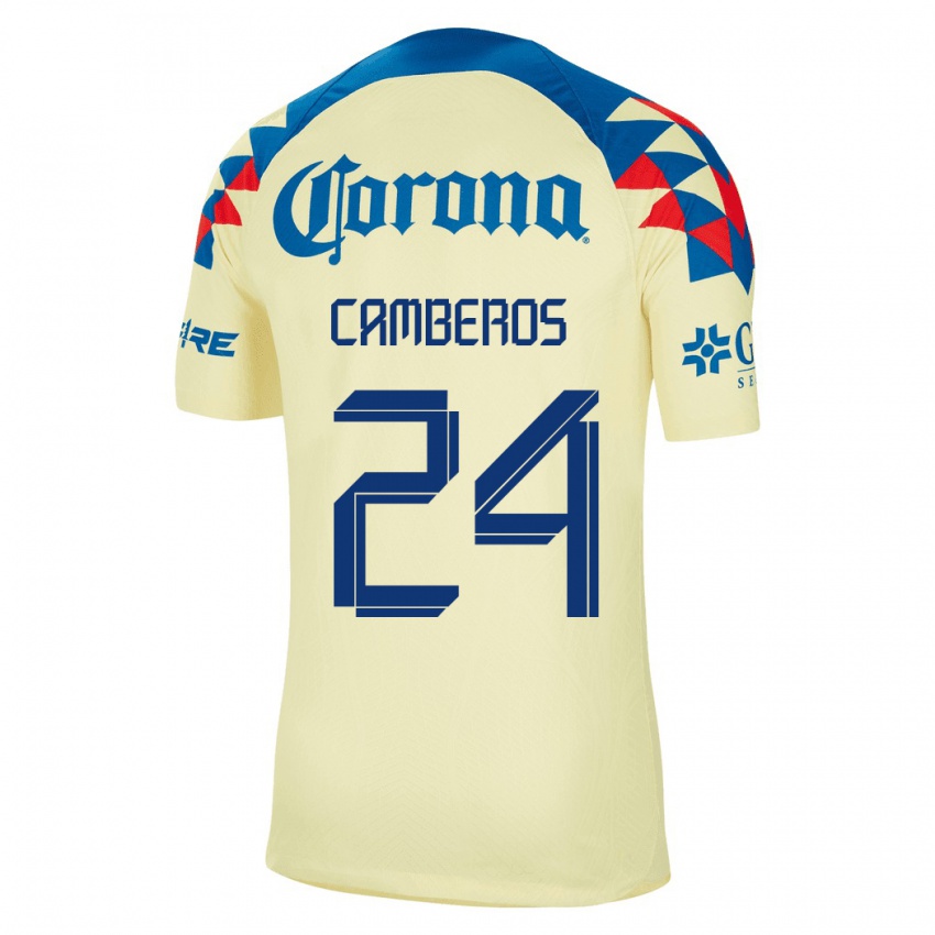 Niño Camiseta Scarlett Camberos #24 Amarillo 1ª Equipación 2023/24 La Camisa