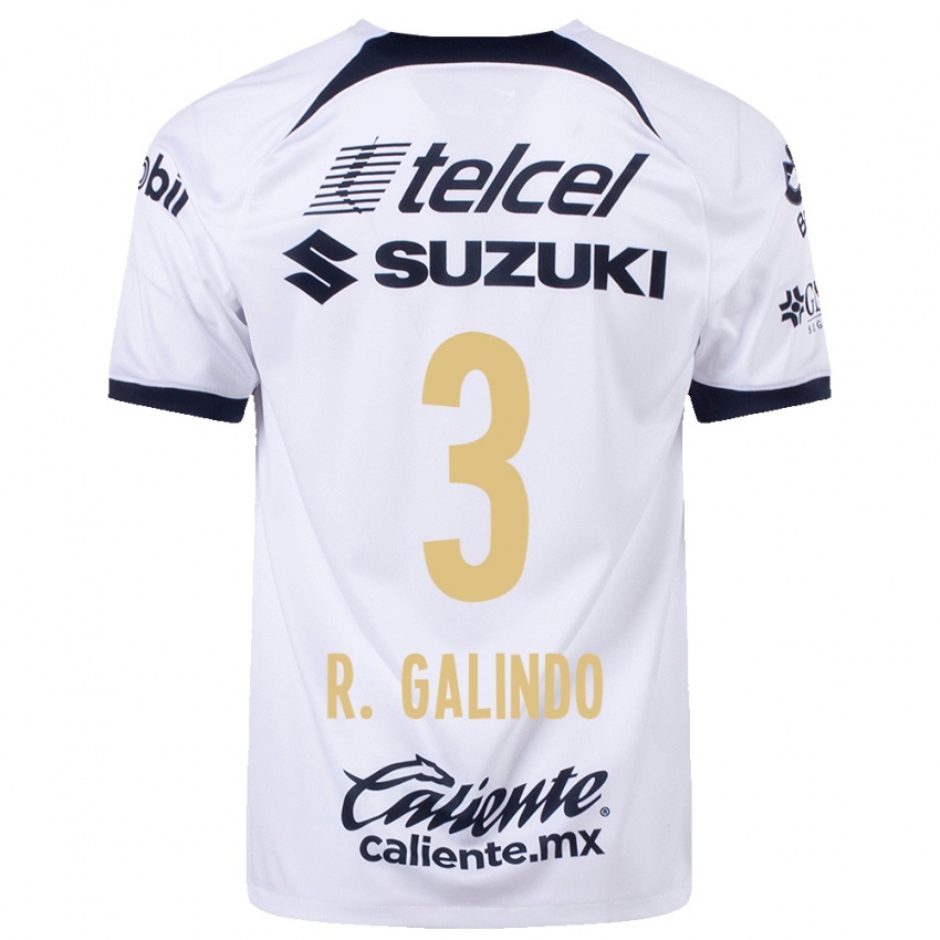 Niño Camiseta José Galindo #3 Blanco 1ª Equipación 2023/24 La Camisa