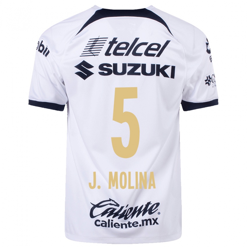 Niño Camiseta Jesús Molina #5 Blanco 1ª Equipación 2023/24 La Camisa