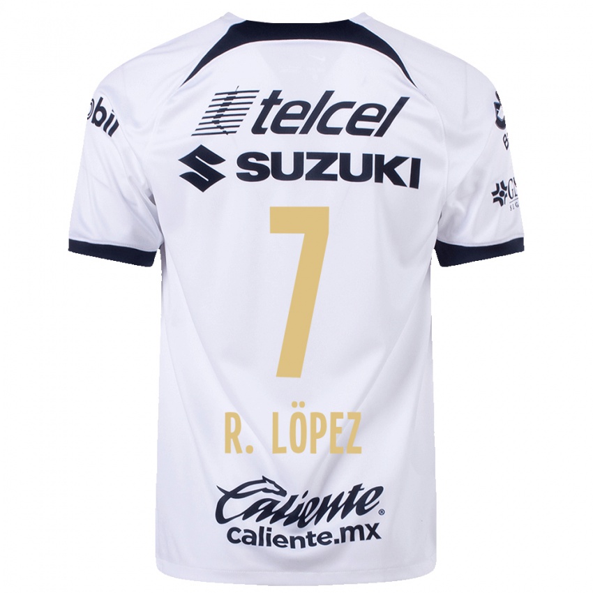Niño Camiseta Rodrigo López #7 Blanco 1ª Equipación 2023/24 La Camisa