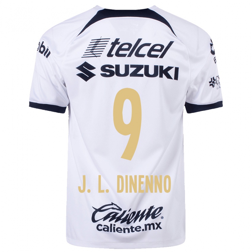 Niño Camiseta Juan Dinenno #9 Blanco 1ª Equipación 2023/24 La Camisa
