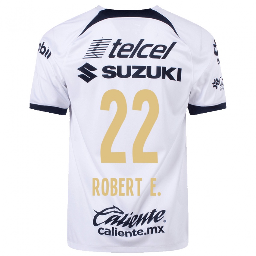 Niño Camiseta Robert Ergas #22 Blanco 1ª Equipación 2023/24 La Camisa