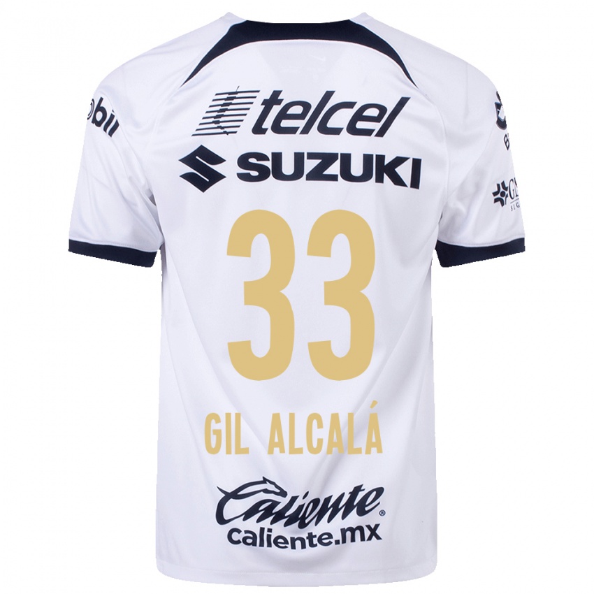 Niño Camiseta Gil Alcalá #33 Blanco 1ª Equipación 2023/24 La Camisa