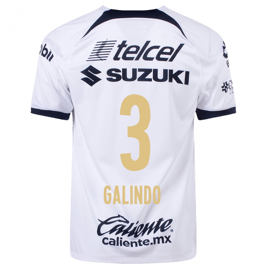 Niño Camiseta Ricardo Galindo #3 Blanco 1ª Equipación 2023/24 La Camisa