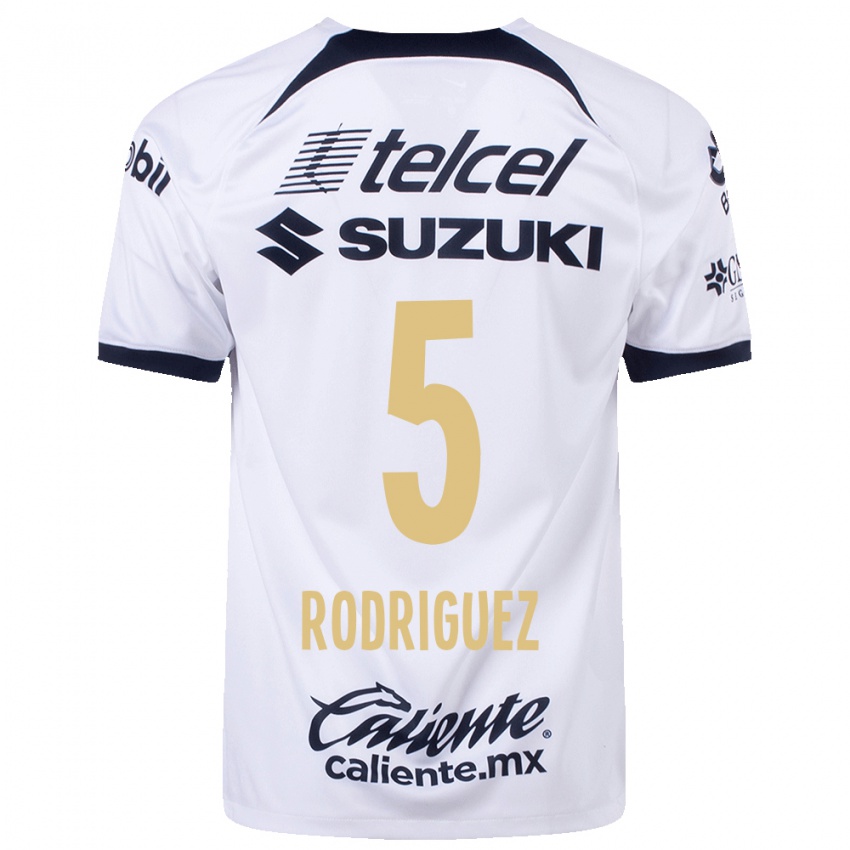 Niño Camiseta Jeronimo Rodriguez #5 Blanco 1ª Equipación 2023/24 La Camisa