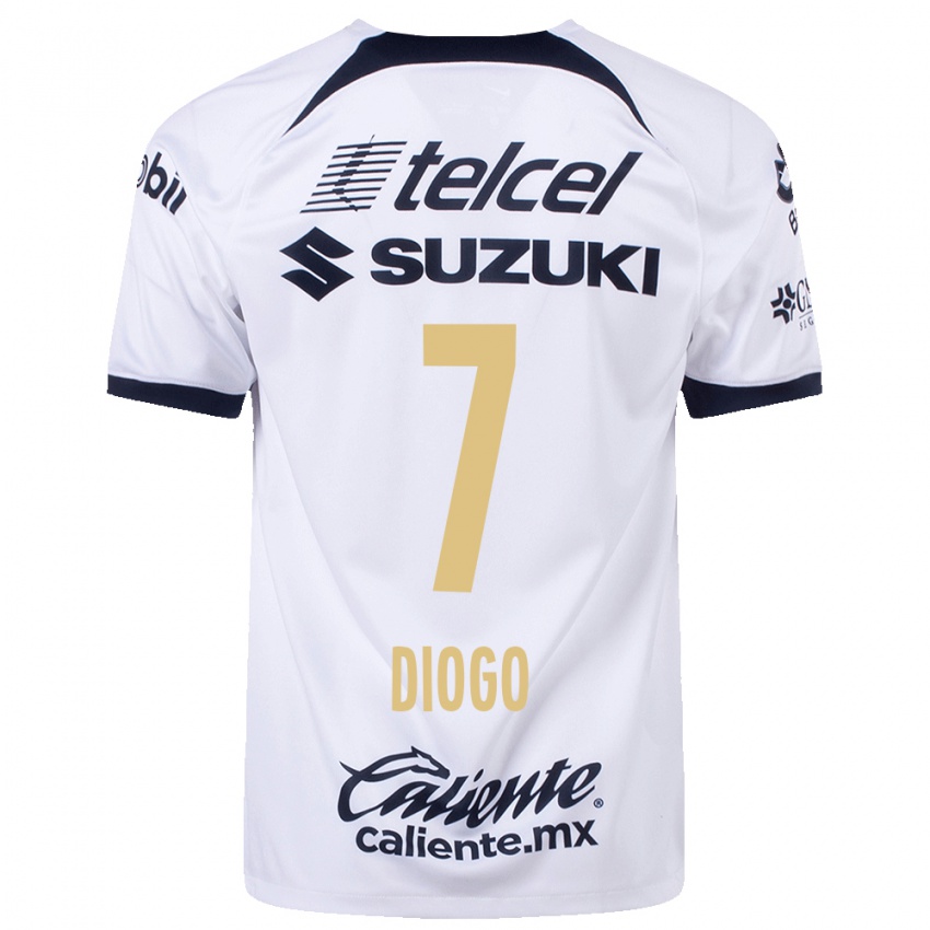 Niño Camiseta Diogo #7 Blanco 1ª Equipación 2023/24 La Camisa