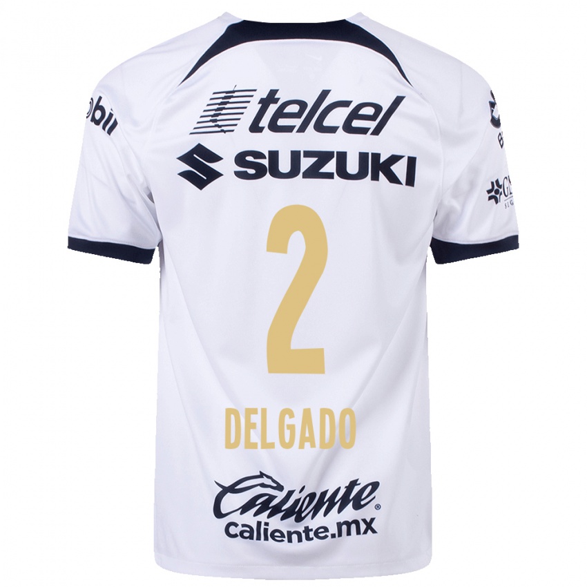 Niño Camiseta Dirce Delgado #2 Blanco 1ª Equipación 2023/24 La Camisa