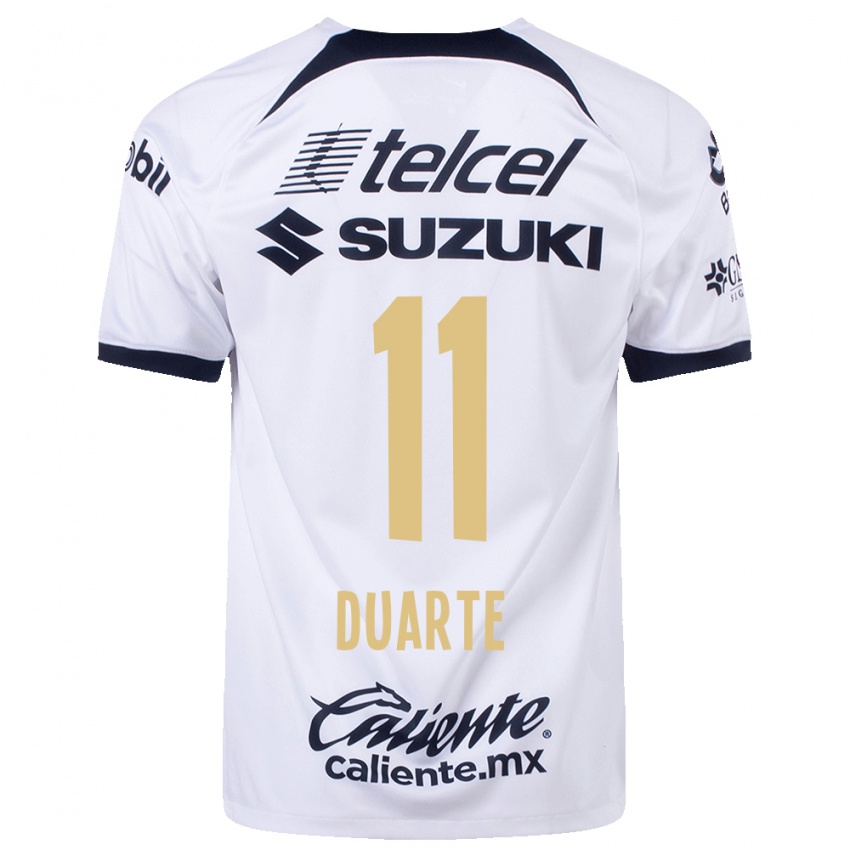 Niño Camiseta Luz Duarte #11 Blanco 1ª Equipación 2023/24 La Camisa