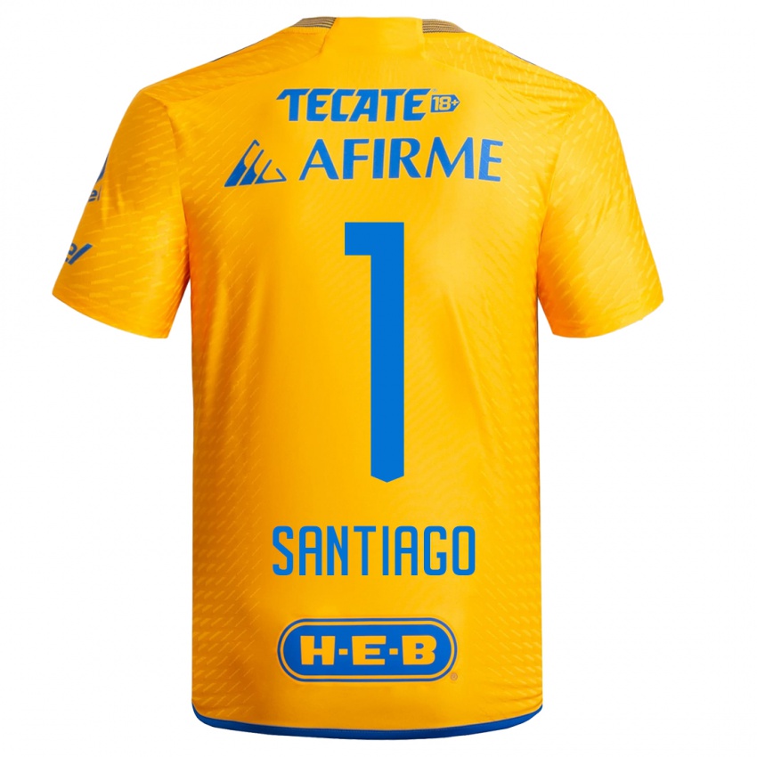 Niño Camiseta Cecilia Santiago #1 Amarillo 1ª Equipación 2023/24 La Camisa