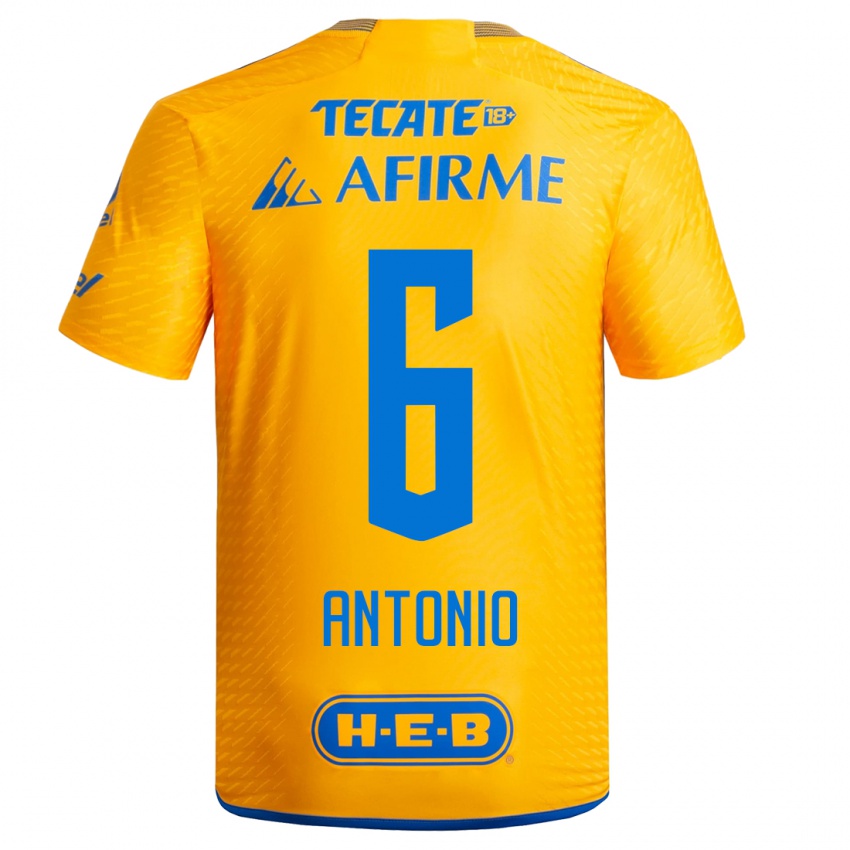 Niño Camiseta Nancy Antonio #6 Amarillo 1ª Equipación 2023/24 La Camisa