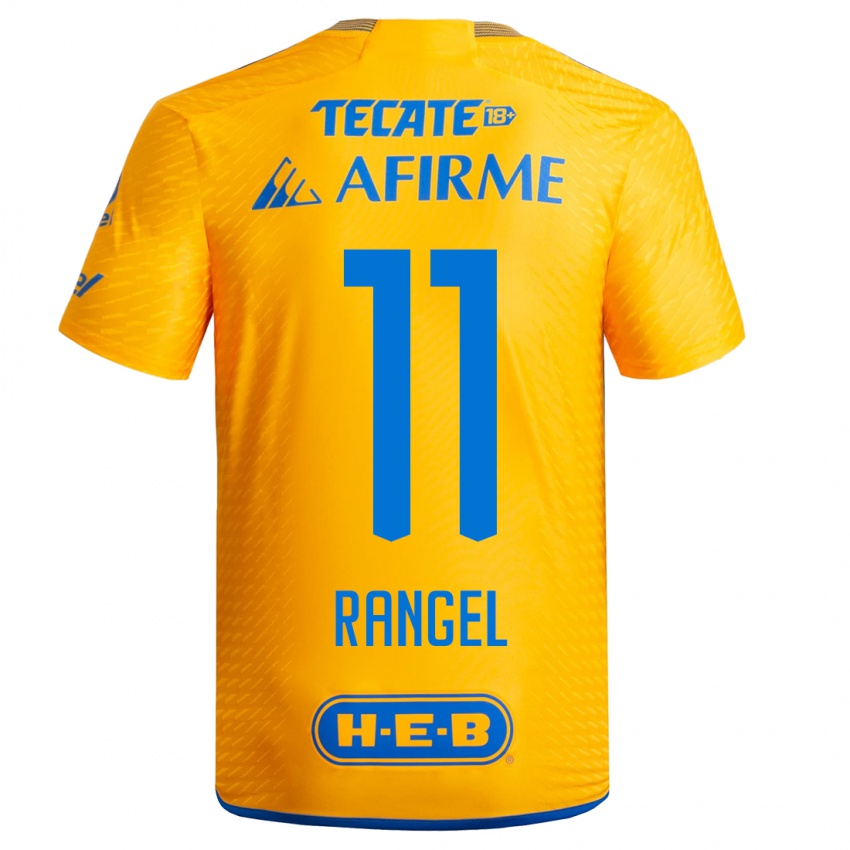 Niño Camiseta Nayeli Rangel #11 Amarillo 1ª Equipación 2023/24 La Camisa