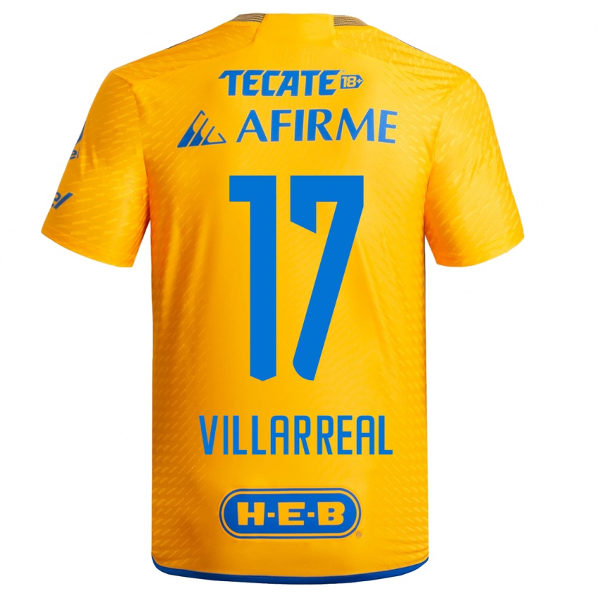 Niño Camiseta Natalia Villarreal #17 Amarillo 1ª Equipación 2023/24 La Camisa