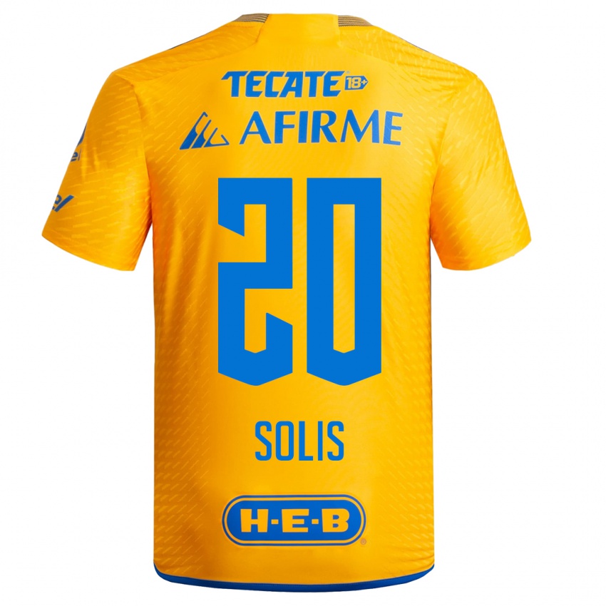 Niño Camiseta Ofelia Solis #20 Amarillo 1ª Equipación 2023/24 La Camisa