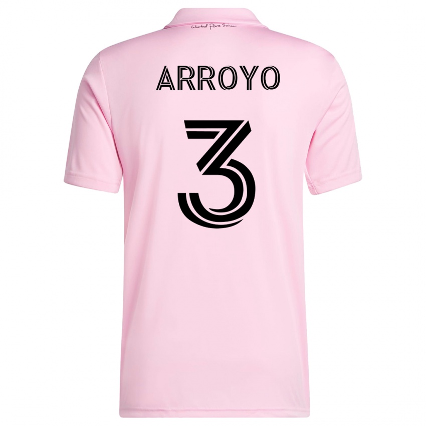Niño Camiseta Dixon Arroyo #3 Rosa 1ª Equipación 2023/24 La Camisa