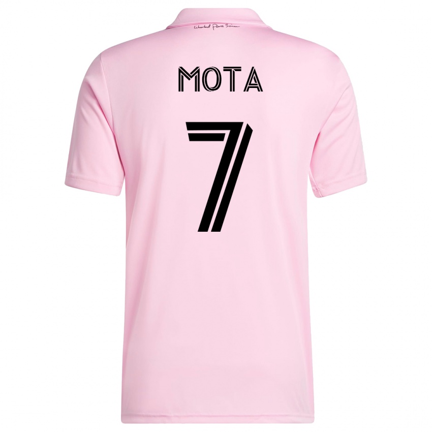 Niño Camiseta Jean Mota #7 Rosa 1ª Equipación 2023/24 La Camisa