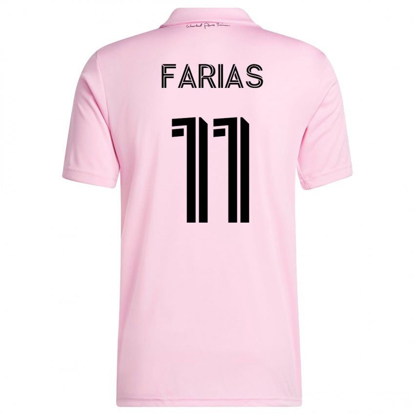 Niño Camiseta Facundo Farías #11 Rosa 1ª Equipación 2023/24 La Camisa