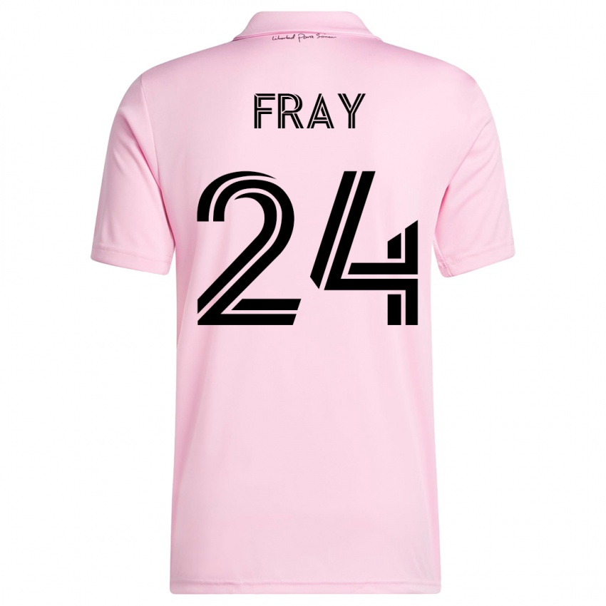 Niño Camiseta Ian Fray #24 Rosa 1ª Equipación 2023/24 La Camisa