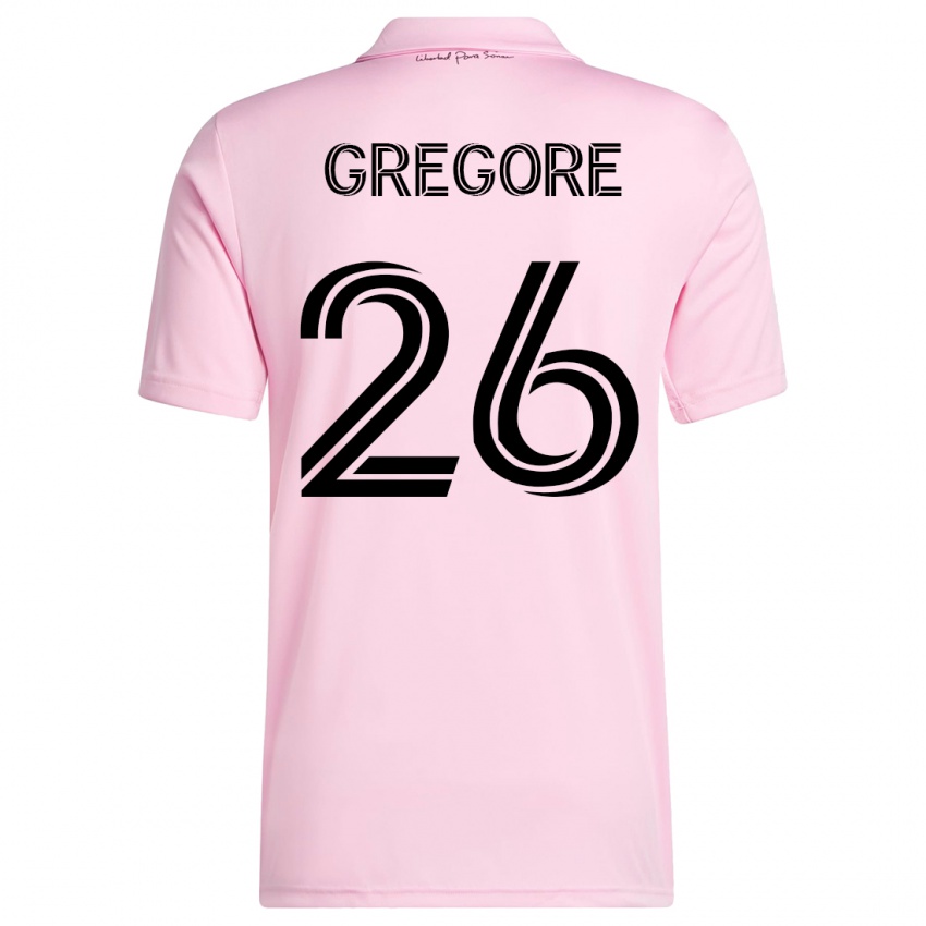 Niño Camiseta Gregore #26 Rosa 1ª Equipación 2023/24 La Camisa