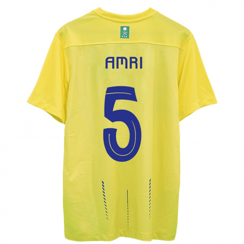 Niño Camiseta Abdulelah Al-Amri #5 Amarillo 1ª Equipación 2023/24 La Camisa