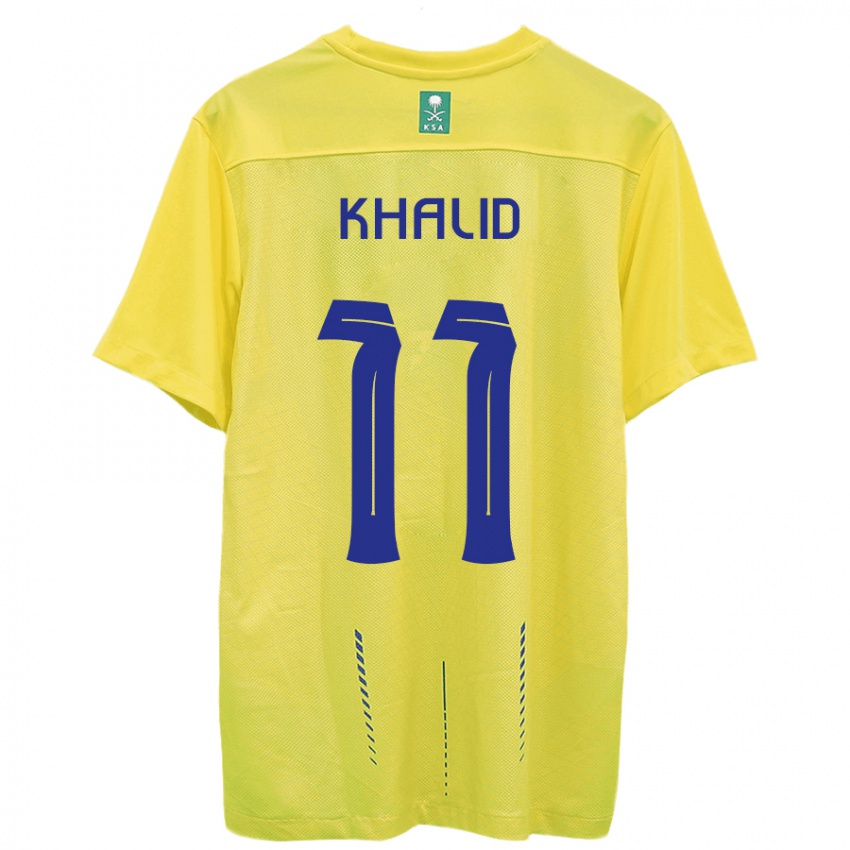 Niño Camiseta Khalid Al-Ghannam #11 Amarillo 1ª Equipación 2023/24 La Camisa