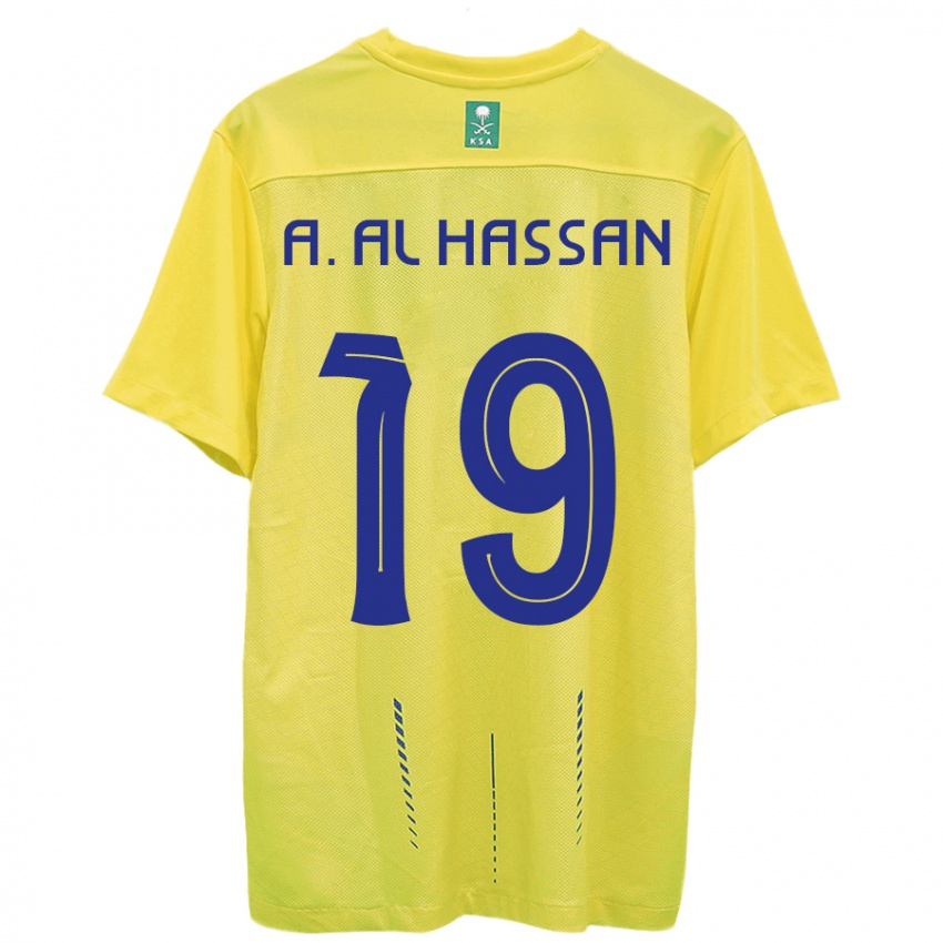 Niño Camiseta Ali Al-Hassan #19 Amarillo 1ª Equipación 2023/24 La Camisa