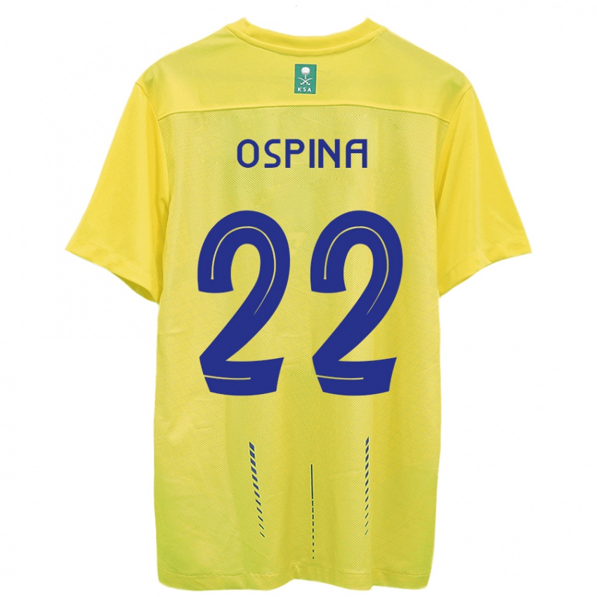 Niño Camiseta David Ospina #22 Amarillo 1ª Equipación 2023/24 La Camisa