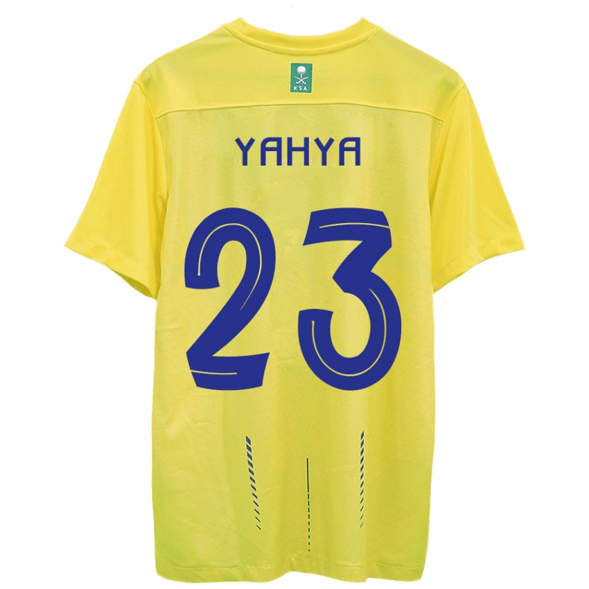 Niño Camiseta Ayman Yahya #23 Amarillo 1ª Equipación 2023/24 La Camisa