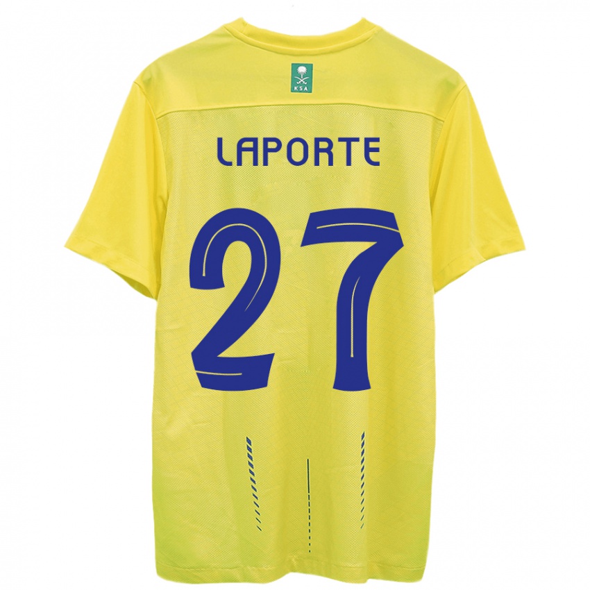 Niño Camiseta Aymeric Laporte #27 Amarillo 1ª Equipación 2023/24 La Camisa