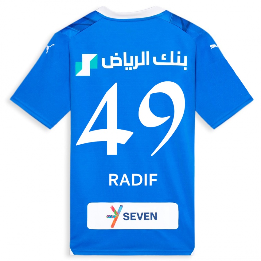 Niño Camiseta Abdullah Radif #49 Azul 1ª Equipación 2023/24 La Camisa