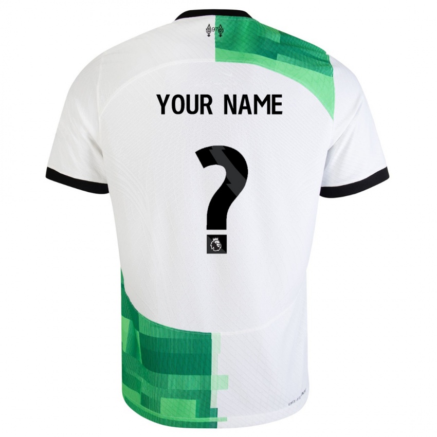 Niño Camiseta Su Nombre #0 Blanco Verde 2ª Equipación 2023/24 La Camisa