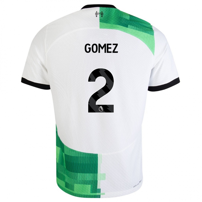 Niño Camiseta Joe Gomez #2 Blanco Verde 2ª Equipación 2023/24 La Camisa