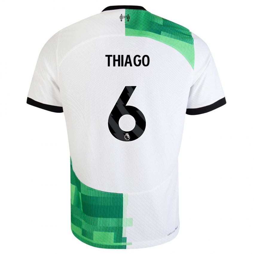 Niño Camiseta Thiago #6 Blanco Verde 2ª Equipación 2023/24 La Camisa