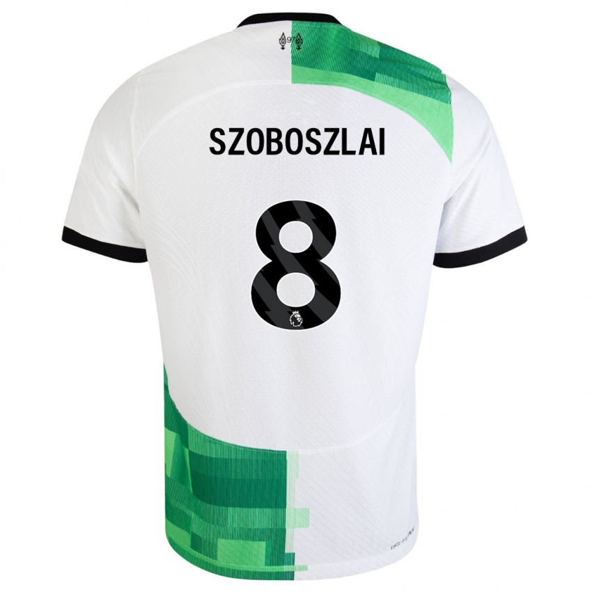 Niño Camiseta Dominik Szoboszlai #8 Blanco Verde 2ª Equipación 2023/24 La Camisa