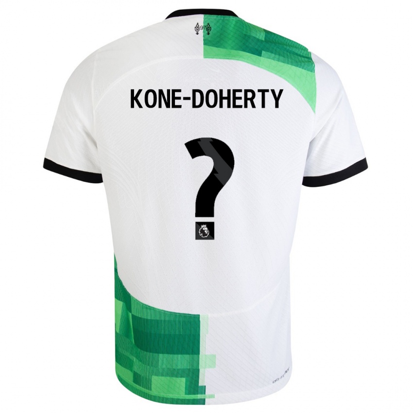 Niño Camiseta Trent Kone-Doherty #0 Blanco Verde 2ª Equipación 2023/24 La Camisa