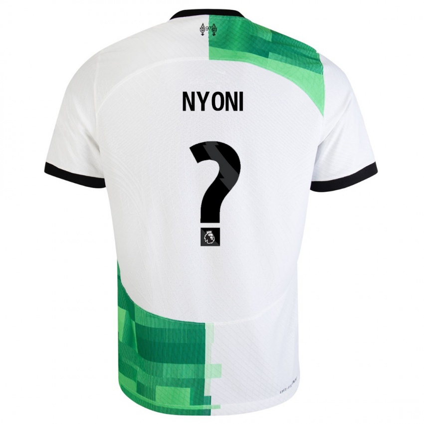 Niño Camiseta Trey Nyoni #0 Blanco Verde 2ª Equipación 2023/24 La Camisa