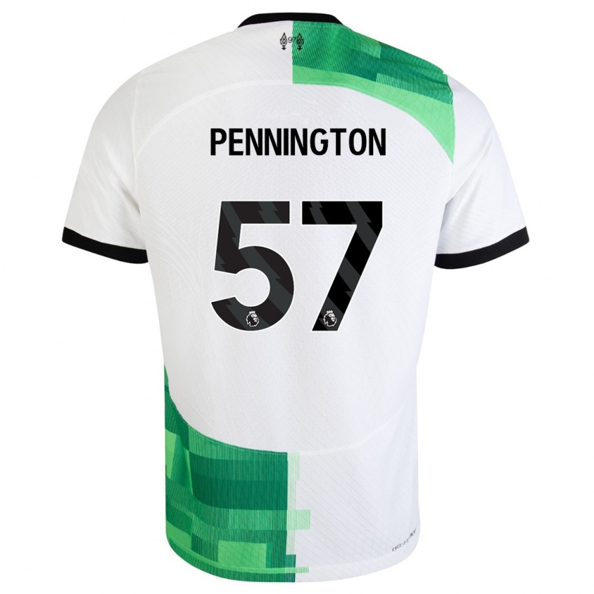 Niño Camiseta Cody Pennington #57 Blanco Verde 2ª Equipación 2023/24 La Camisa